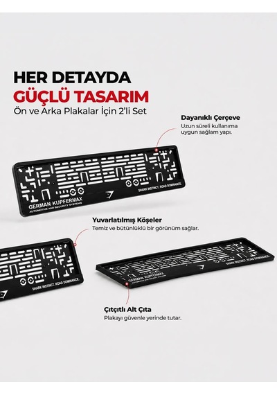 Ön Arka Plaka Tutucu 2'li Set Çıtçıtlı 11x52 Cm