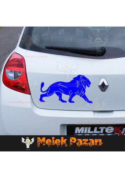 Aslan Araba Ve Duvar Sticker