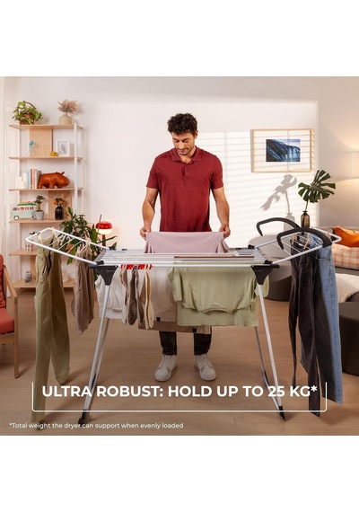Vileda Premium 2in1 Masa Çamaşır Askılığı Alüminyum Teller Beyaz - 180 X 57 X 91 Cm Çok Renkli