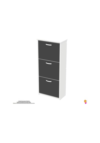 Modilayn West Antre 52x116x 26 Cm Lik 3 Düşer Kapak 6 Göz Bölmeli Ayakkabılık Beyaz Modilayn West Antre 52x116x 26 Cm Lik 3 Düşer Kapak 6 Göz Bölmeli Ayakkabılık Beyaz