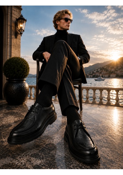 Frank Valentia Fv002 Premium Klasik Erkek Hakiki Deri Ayakkabı - Eva Taban Siyah Frank Valentia Fv002 Premium Klasik Erkek Hakiki Deri Ayakkabı - Eva Taban Siyah