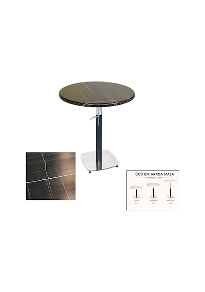 Üçüz Masa Ayarlanabilir 60 Cm Yuvarlak - Werzalit, Wermodin Ve Allzalit Tabla - Palazzo Çok Renkli Üçüz Masa Ayarlanabilir 60 Cm Yuvarlak - Werzalit, Wermodin Ve Allzalit Tabla - Palazzo Çok Renkli