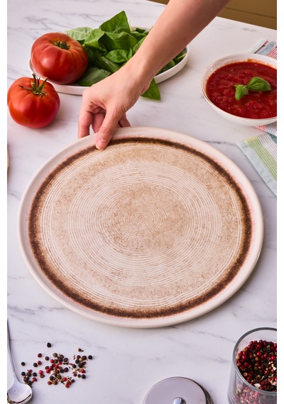 Emsan Ephesus Bej Pizza Tabağı 32 Cm