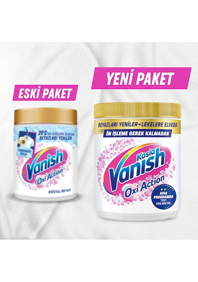 Vanish Oxi Action Kristal Beyaz Deterjan Güçlendirici ve Leke Çıkarıcı Toz 480 G