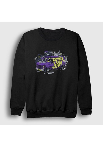 Presmono Unisex Van Pearl Jam Sweatshirt Siyah