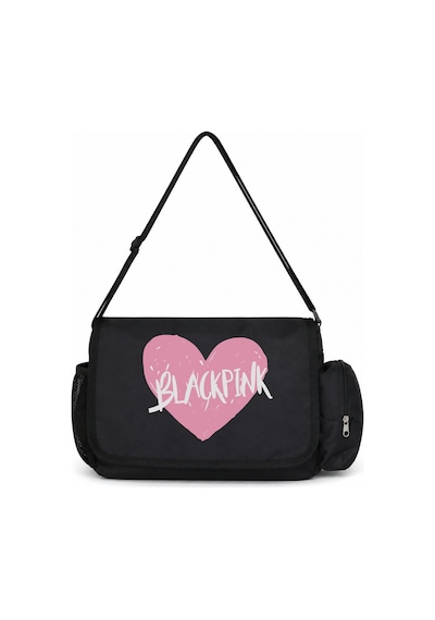 Sevbano Blackpink Müzik Grubu Baskılı Unisex Okul, Spor, Ofis Çok Amaçlı Siyah
