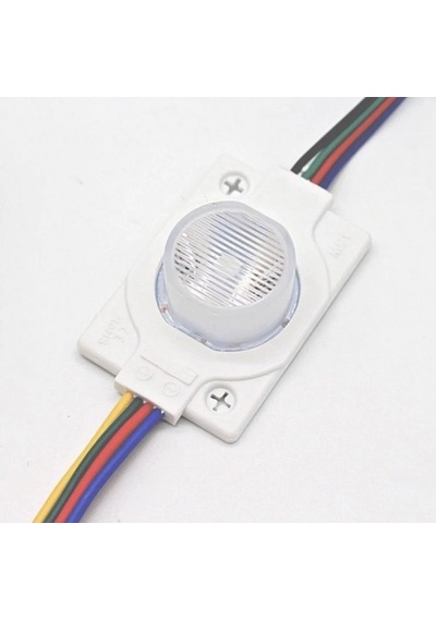 12 Volt 1.5 Watt Tek Mercekli Modül Led RGB (10 Adet)