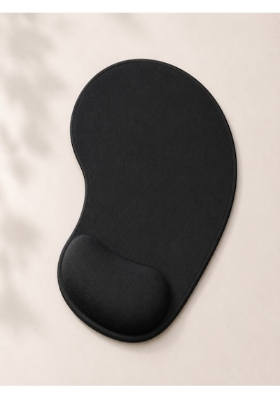 Siyah Comfort Bilek Destekli Siyah Rahat Konforlu Mouse Pad, Ergonomik Mouse Pad,ofis,ev, Siyah