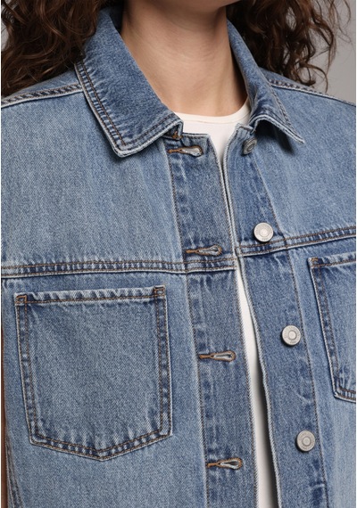 Colin's Colins Oversize Fit Kadın Light İndigo Denim Yelek Cl1081424 Q1.v1 Dn45059