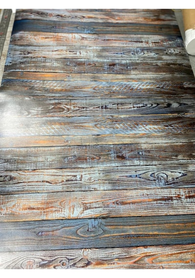 İbmtü0110 Mutfak Tezgah Üstü Kendinden Yapışkanlı Folyo Kaplama Ahşap Desen 70cmx100cm