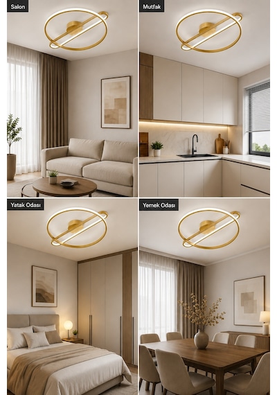 Alora Led Plafonyer Avize Beyaz Işık Eskitme
