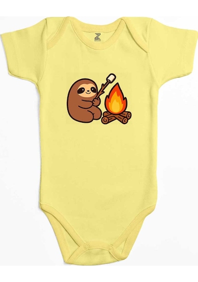 Zepplin Giyim Camp Cute Sarı Bebek Body Zıbın