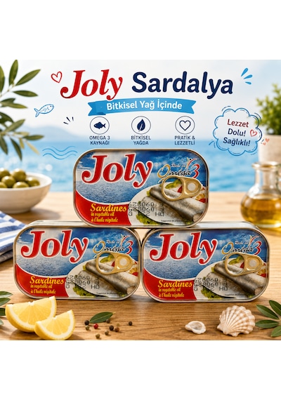 Bitkisel Yağda Sardalya Konservesi 125 Gr Omega 3 Kaynağı X3 Adet