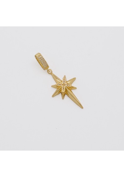 Ferizz Ajda Charm Çelik Altın Kaplama Kadın Kuzey Yıldızı Model-chr-103 Gold