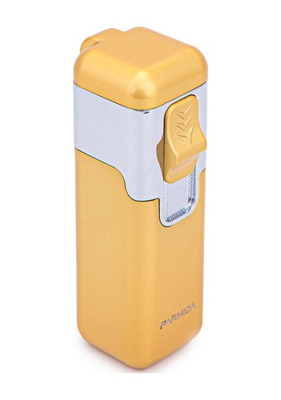 4 Torch Sarı-gümüş Metal Puro Çakmağı - Tr7222