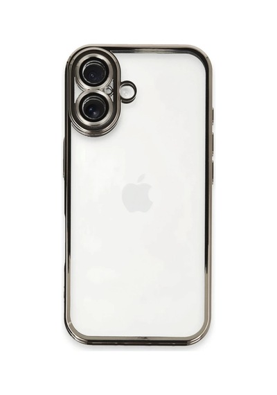 Apple iPhone Uyumlu 16 Kılıf Razer Lensli Silikon - Titanyum Gri Titanyum-gri