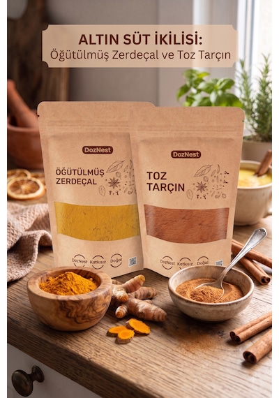 Doznest Öğütülmüş Zerdeçal 100 Gr Ve Toz Tarçın 100 Gr