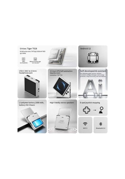 Rg Rotate Döner Ekranlı Android Retro El Oyun Konsolu Gümüş - 3.5 İnç 720x720 Dokunmatik Ips Ekran Alüminyum Metal Kasa Unisoc T618 8 Çekirdek 3 Gb Ram 32 Gb Ps2 Wıı 3ds Uyumlu Taşınabilir Oyun Cihazı Rg Rotate Döner Ekranlı Android Retro El Oyun Konsolu Gümüş - 3.5 İnç 720x720 Dokunmatik Ips Ekran Alüminyum Metal Kasa Unisoc T618 8 Çekirdek 3 Gb Ram 32 Gb Ps2 Wıı 3ds Uyumlu Taşınabilir Oyun Cihazı