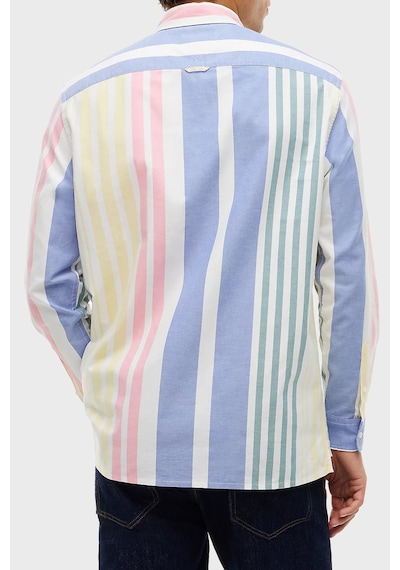 Tommy Jeans %100 Pamuk Relaxed Fit Çizgili Gömlek Erkek Gömlek Dm0dm23246 Ybl Beyaz