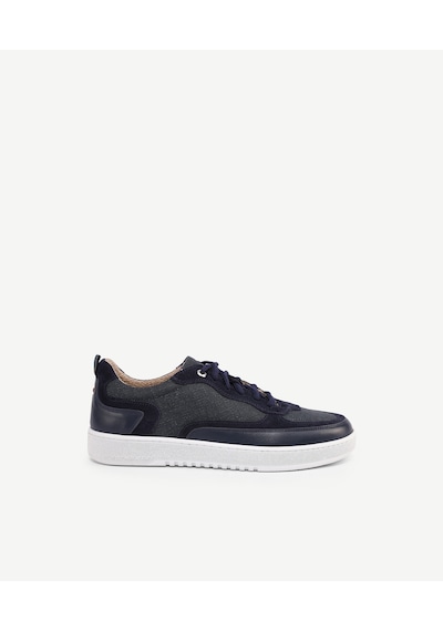 Yargıcı Deri Keten Sneaker 24yeay4489x 004 Lacivert