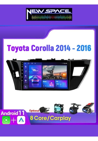 Toyota Corolla Android 8gb Ram 128gb Rom 8 Çekirdek Carplay Multimedya