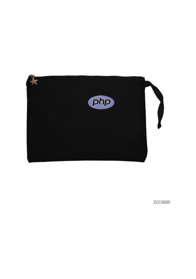 Zepplin Giyim Php Yazılımcı Siyah Clutch Astarlı Cüzdan / El Çantası Siyah