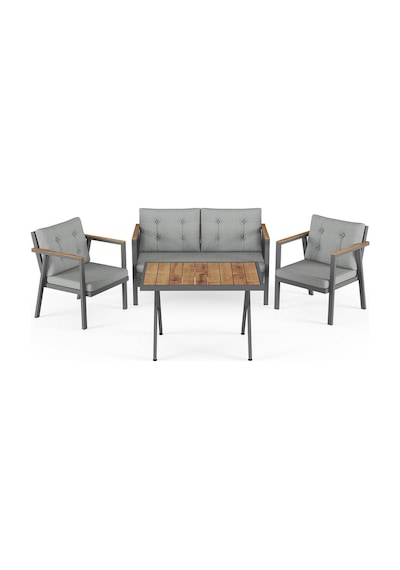 Sierra 2+1+1 Metal İskeletli Suya Dayanıklı Bahçe Balkon Mobilya Takımı Cafe, Salon Koltuk Takımı