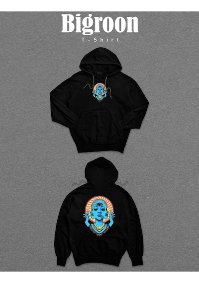 Yoga Ohm Meditasyon Üçüncü Göz Sweatshirt Unisex Kapüşonlu Hoodie 001
