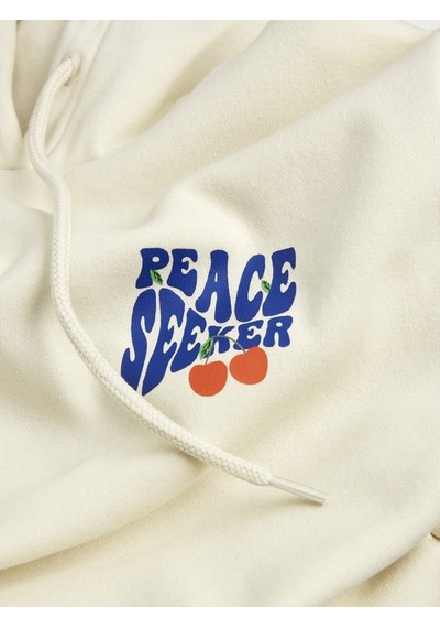 Jjxx Kapüşonlu Rahat Kesim Ekru Kadın Sweatshirt 12241834 001
