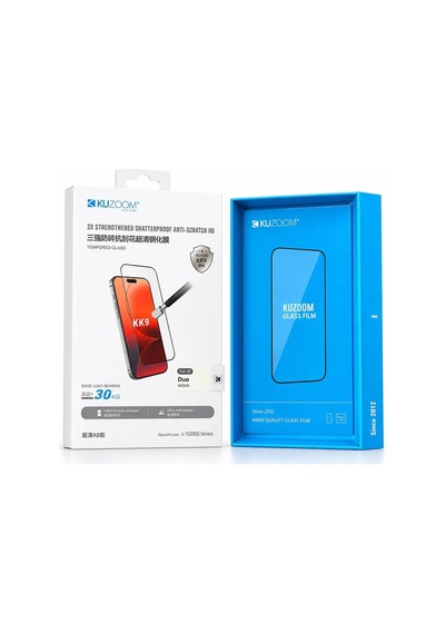Cihaz Aksesuarı Mobil Aksesuar Dokunmatik Cam Kuzoom Kk9 Ultra Narrow Edge Dustproof Apple iPhone Uyumlu Duo