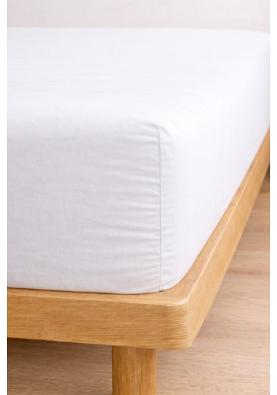 Bessy Penye Fitted Lastikli Çarşaf %100 Pamuk Kumaş Tek Çift Kişilik Battal King Size Beyaz