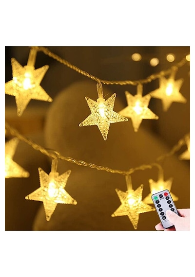 12 Metre 100 Led Yıldız Işık Sarı Renk Usb Kumandalı 8 Modlu Dekoratif Led Aydınlatma Sarı Işık