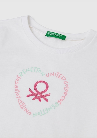United Colors Of Benetton Benetton Kız Bebek Bg Tshırt Beyaz