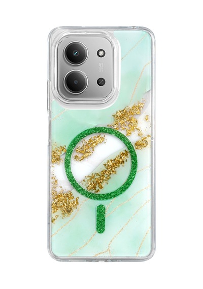 Onegif Xiaomi Redmi 15c 4g Lotus Simli Magsafe Kapak - Yeşil - 100 0