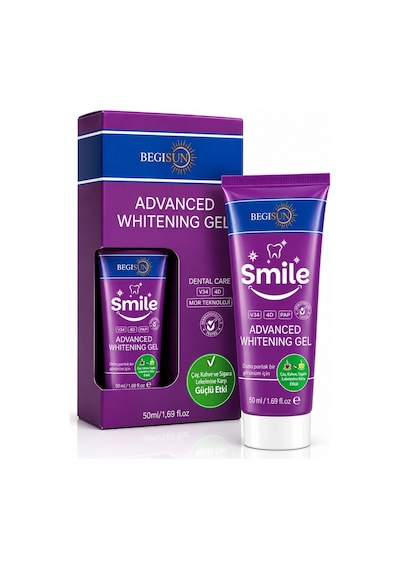 Begisun Leke Karşıtı Diş Beyazlatıcı Mor Jel 50 ML