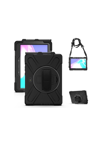 Galaxy Uyumlu  Tab Active Pro 10.1 T540 Msra Defender Tablet Silikon - Siyah Arka Kapak