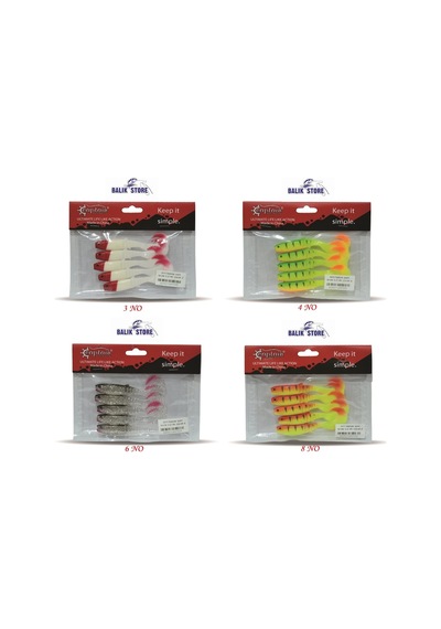 3571 Taıfun Soft Serisi 10 Cm 5 Li Paket Silikom Yem