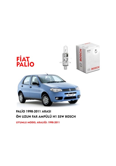 PALİO 1998-2011 ARASI  ÖN UZUN FAR AMPÜLÜ H1 55W BOSCH