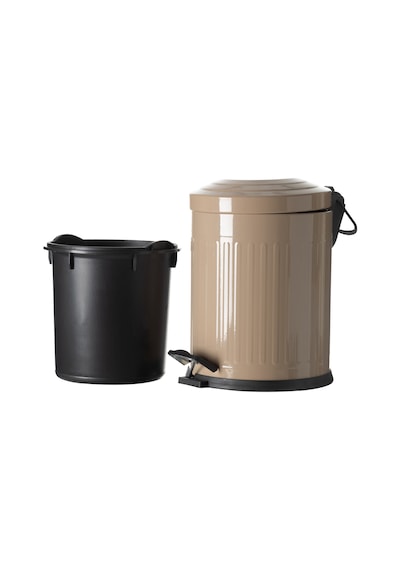 Mudo Home 5lt Pedallı Vıntage Çöp Kovası Bej