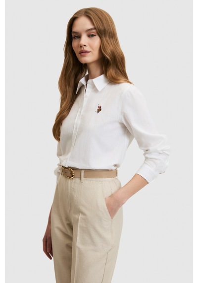 U.S. Polo Assn. U.s. Polo Assn. Kadın Beyaz Gömlek Basic 50320204-vr013