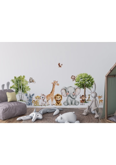 Orman Hayvanları Çocuk Odası Duvar Sticker Seti 01