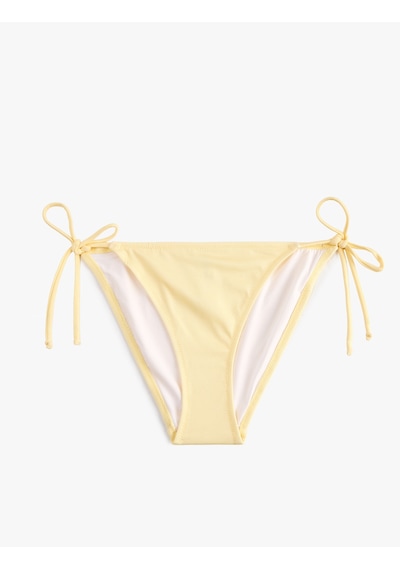 Koton Yanları İpli Üçgen Bikini Altı Sarı 6sak00018mm