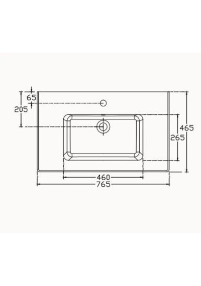 Isvea Sistemat Flat Lavabo 76 CM