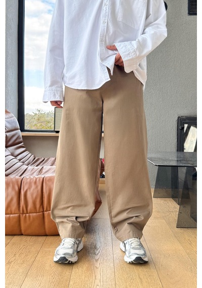Flaw Bel Lastikli Pantolon Kahverengi Kahverengi Flaw Bel Lastikli Pantolon Kahverengi Kahverengi