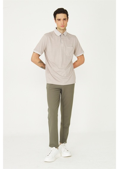 Bej Polo Yaka T-shirt Bej