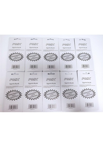 Pmx 10.Lu Paket Yassı Bıçak Sigorta 10.Lu