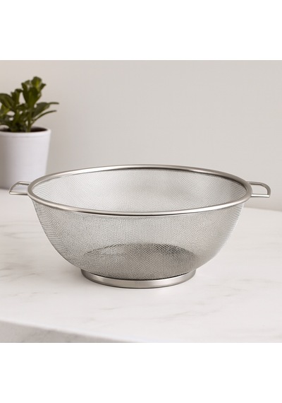 28 Cm Metal Tel Süzgeç Kulplu, Ayaklı