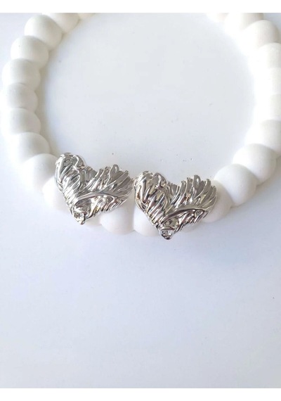 Çelik Silver Fashion Kalp Kadın Küpe Sevgililer Günü Hediyesi