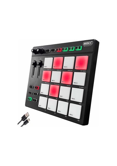 Ayrex Pad Controller-16 Stüdyo Midi Pad Controller 48 Adet Pad Bankası
