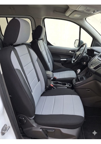 Favori Serisi Gri Renault Express İle Uyumlu Tam Set Oto Koltuk Kılıfı Arka Koltuk 2+1